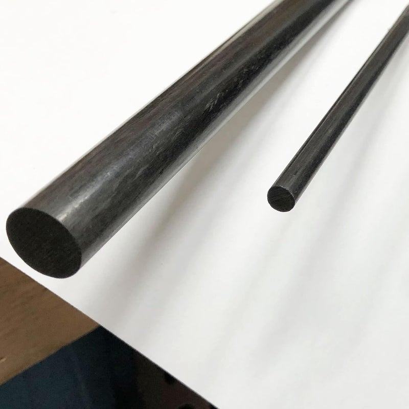 KARBXON 3mm x 1000mm Round Carbon Fiber Rod - Black Matte Finish - Industrial Grade - Carbon Fiber - Image 1